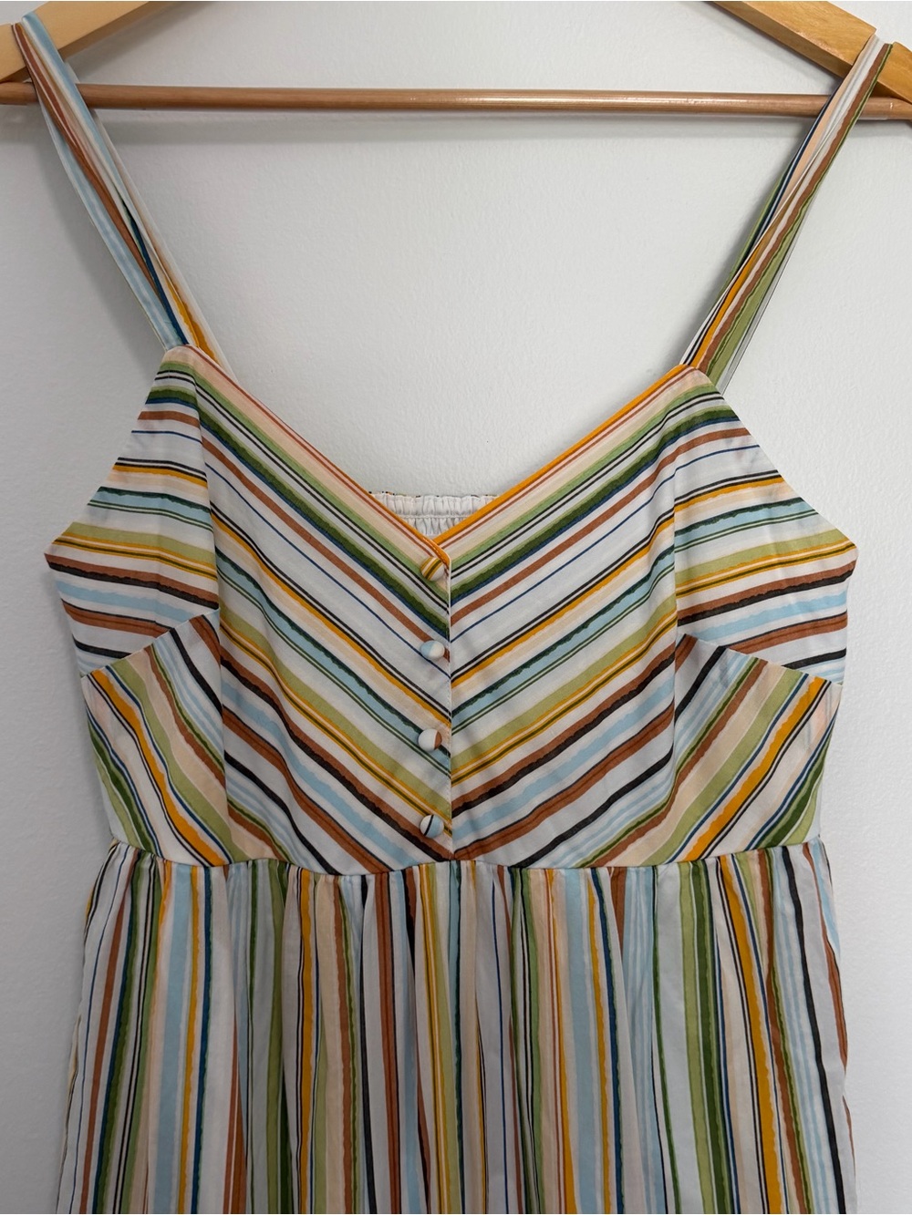 LC Lauren Conrad Striped Tiered Maxi Dress Medium Cotton Boho